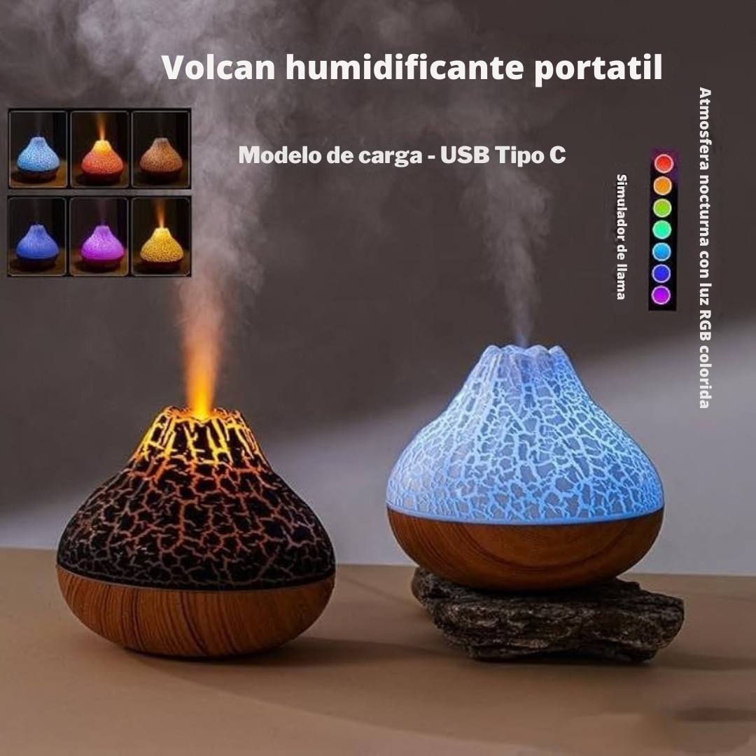 Volcán humidificador de aire RGB